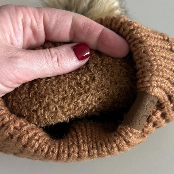 Warm Brown and Cream Beanie Duo - Picture 5 of 6